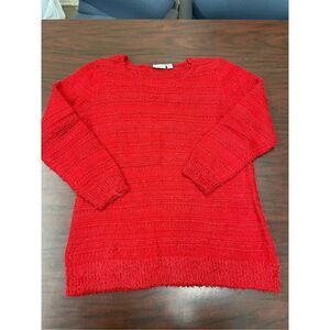 Kim Rogers Red Fuzzy Sweater